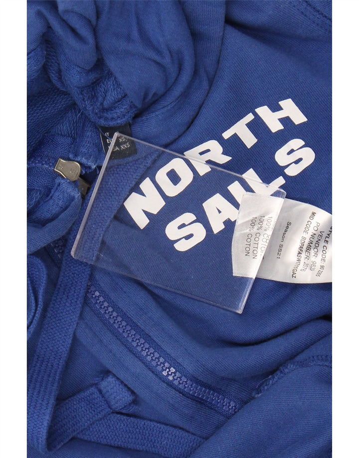 North Sails Suéter con capucha y cremallera extragrande para mujer UK 6 XS Algodón azul