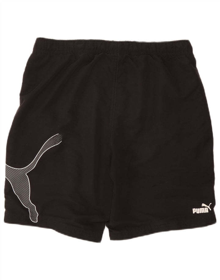 Puma Shorts Deportivos Gráficos Para Hombre Negro Mediano