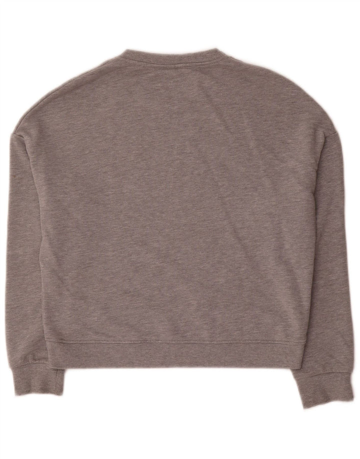 Pyrex Mujer Oversize Crop Graphic Sudadera Jumper UK 10 Small Gris