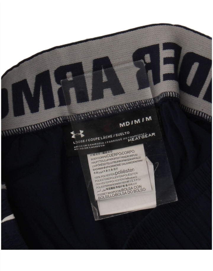 Under Armour Pantalones cortos deportivos Heat Gear Graphic para hombre Poliéster azul marino mediano
