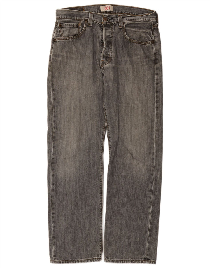 Levi's Vaqueros rectos 501 para hombre W33 L30 Gris