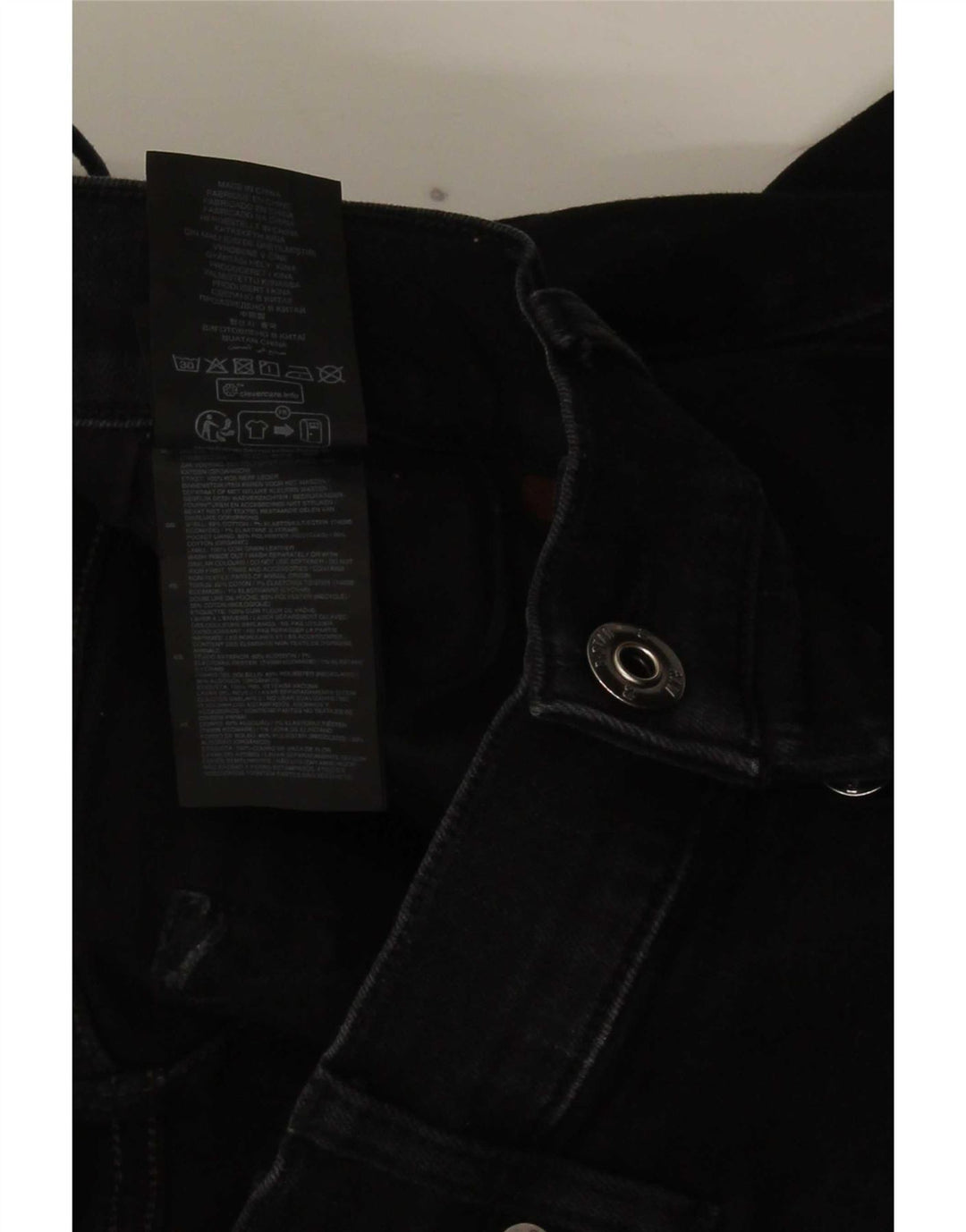 G-Star Hombre 3301 Slim Jeans W32 L32 Algodón Negro