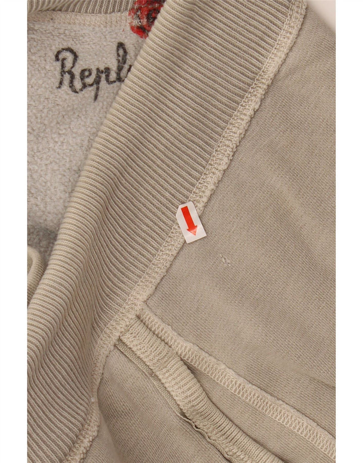 Replay Pantalones De Chándal Con Gráficos Para Hombre Gris Grande