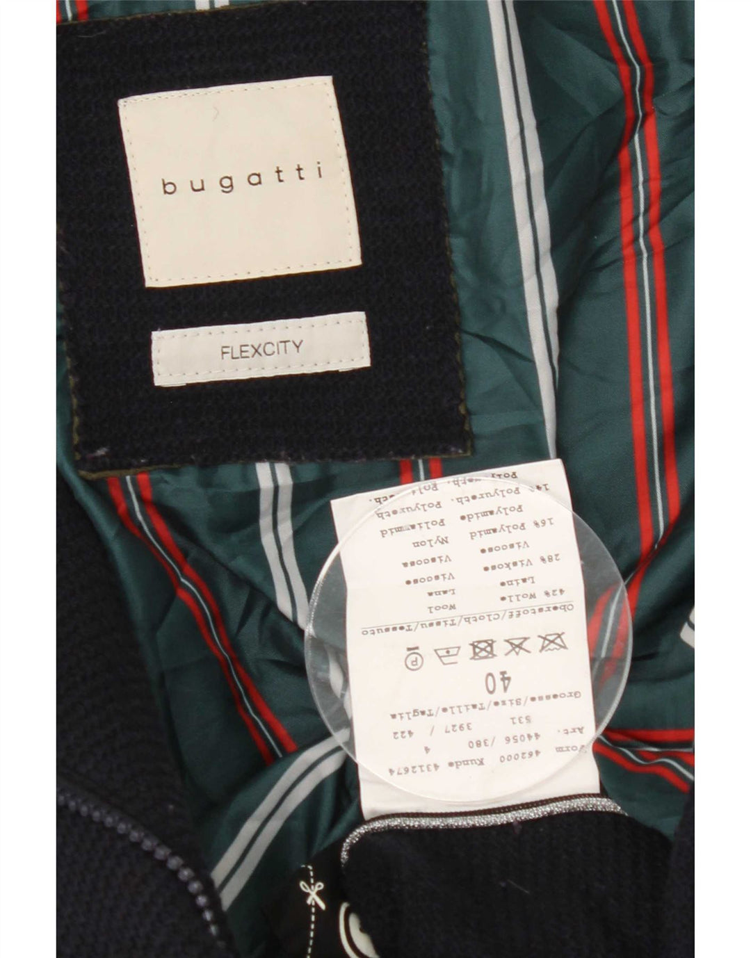 Bugatti Abrigo cortavientos con capucha para mujer EU 40 Medio Lana azul marino