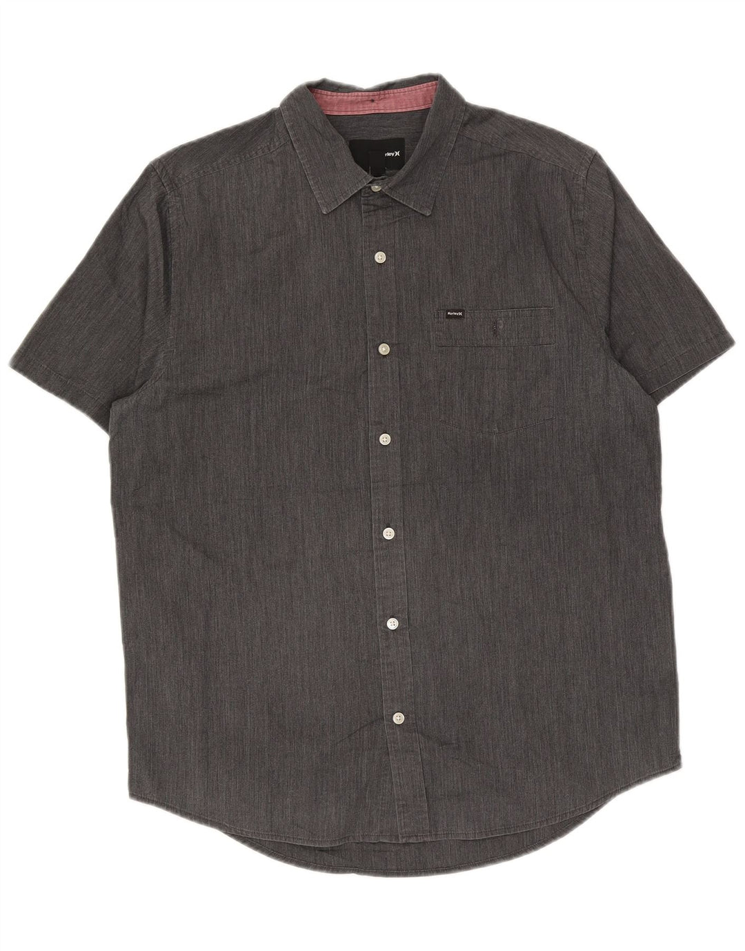 Hurley Camisa De Manga Corta Para Hombre Grande Gris Algodón