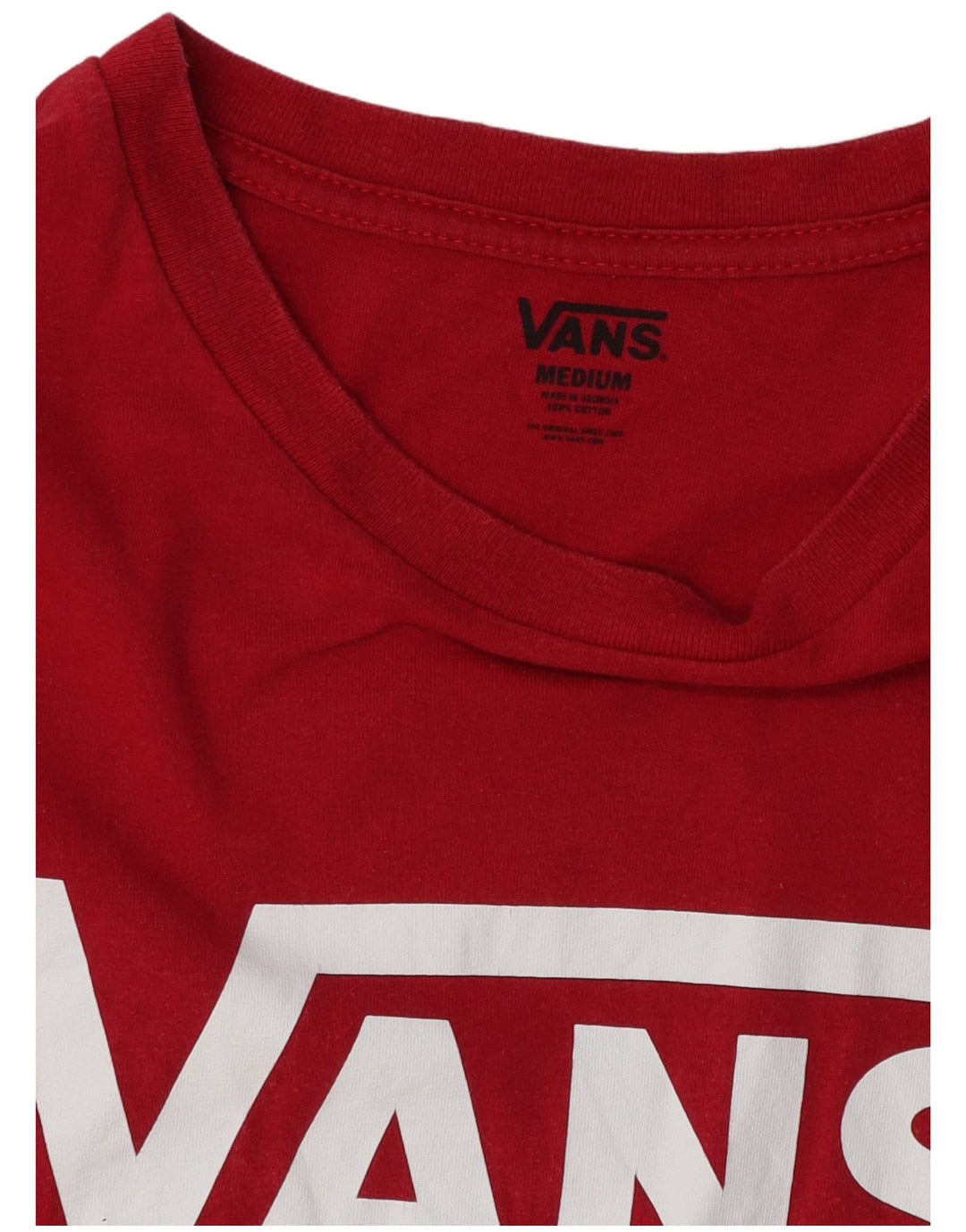 VANS Camiseta gráfica para hombre Top Medium Red Cotton