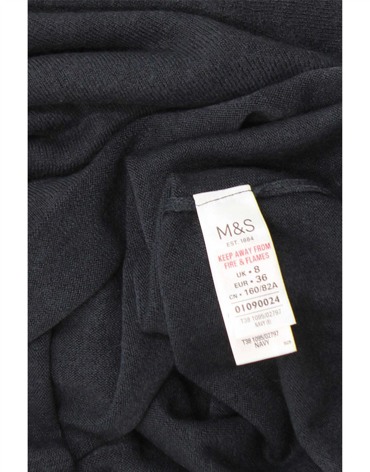 Marks & Spencer Suéter de Cuello Redondo para Mujer UK 8 Small Azul Marino