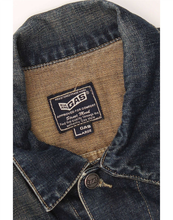 Chaqueta vaquera corta para mujer Gas UK 46 Grande Algodón azul marino