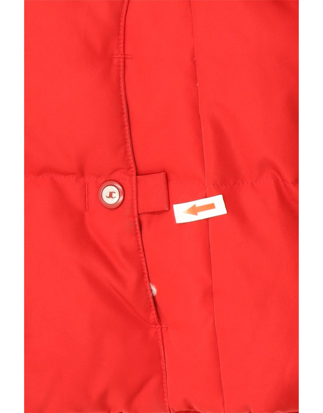 Champion Chaqueta Acolchada Con Capucha Para Mujer UK 44 Poliéster Rojo Mediano