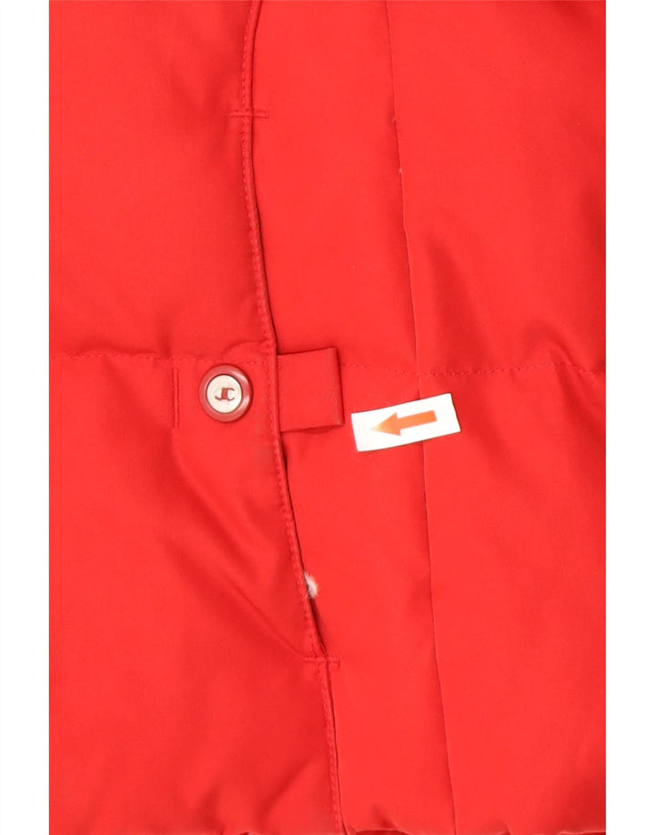 Champion Chaqueta Acolchada Con Capucha Para Mujer UK 44 Poliéster Rojo Mediano