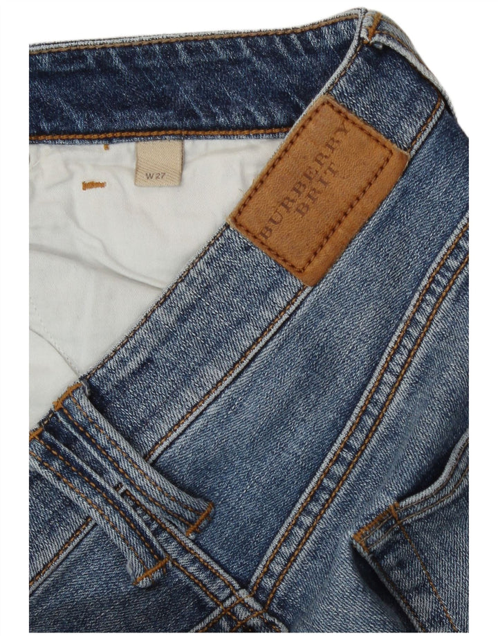 Burberry Mujer BRIT Denim Shorts W27 Small Blue Cotton