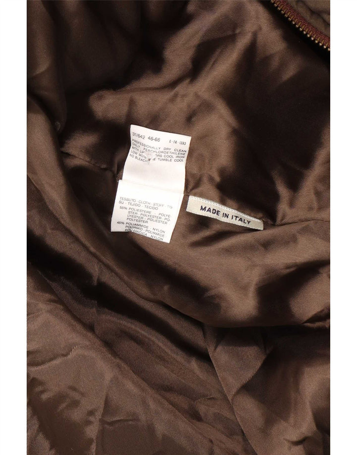 Max & Co. Abrigo acolchado extragrande con capucha para mujer Reino Unido 46 Poliéster marrón grande