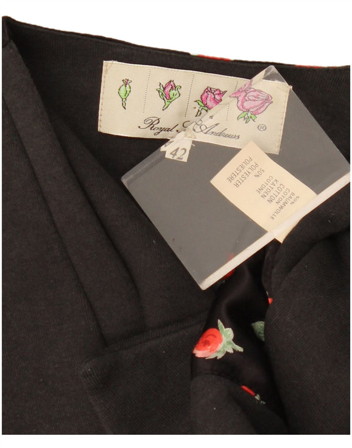 Chaleco vintage para mujer IT 44 Algodón floral gris medio
