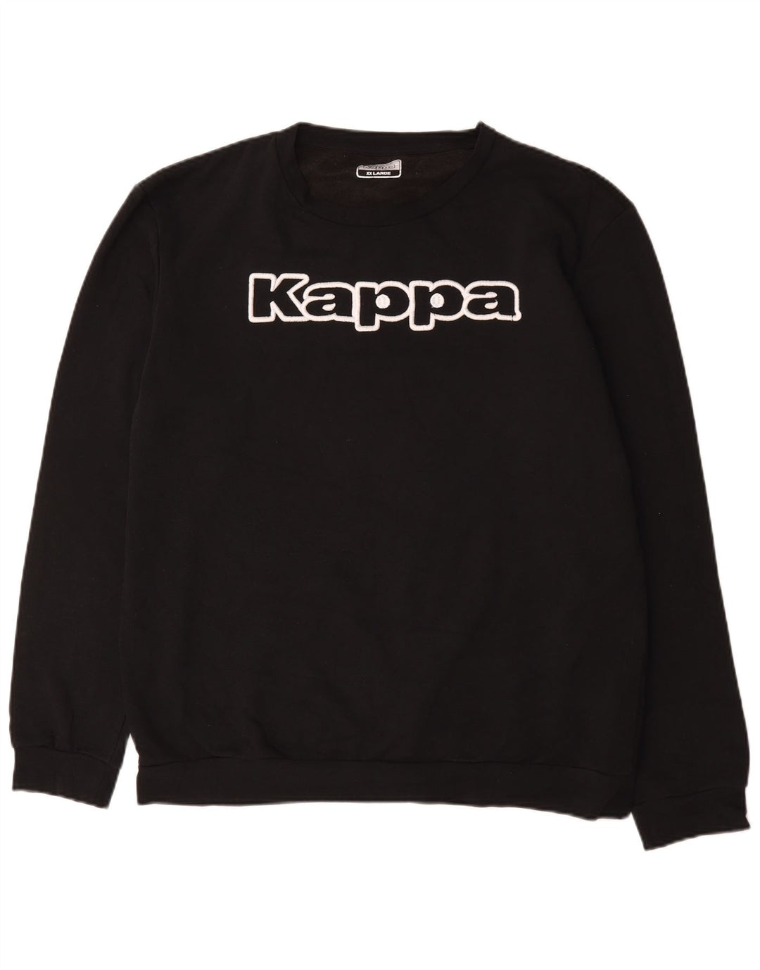 Kappa Hombre Sudadera Gráfica Jersey 2XL Algodón Negro