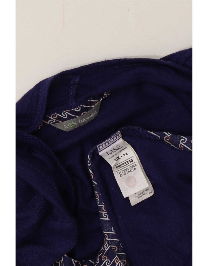Marks & Spencer Cárdigan para mujer UK 44 Poliéster azul medio