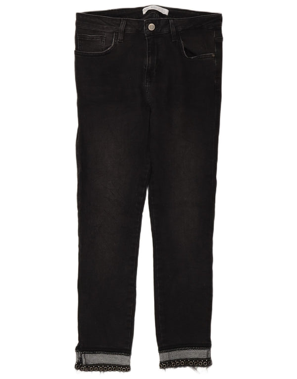 Zara Mujer Z1975 Vaqueros Pitillo EU 40 Medium W30 L28 Negro