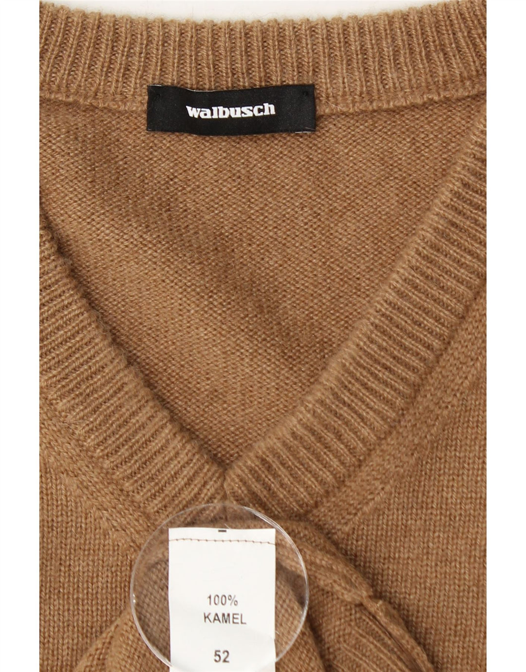 Walbusch Jersey con Cuello en V para Hombre IT 52 Large Brown