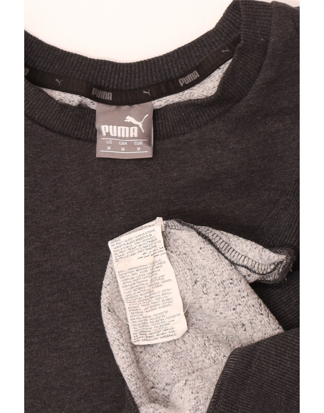 Sudadera Puma Hombre Jumper Gris Medio Algodón