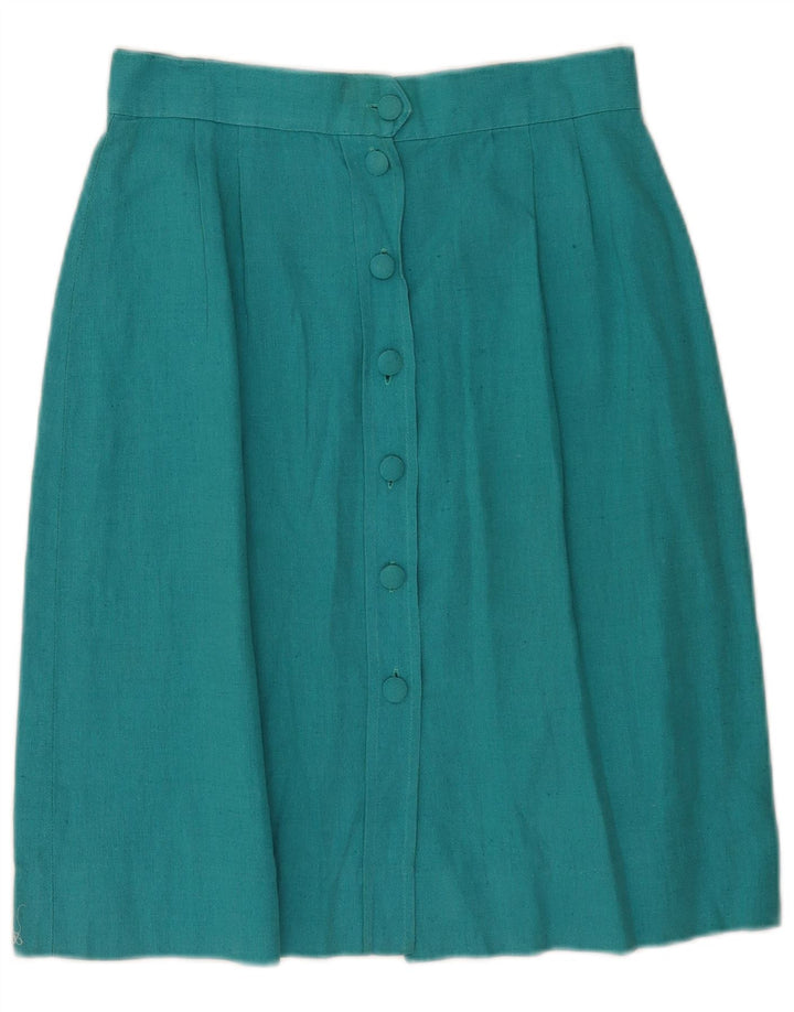 Falda acampanada vintage para mujer W28 Azul medio