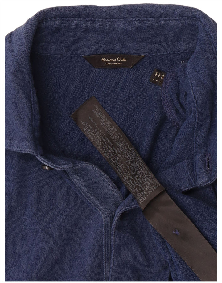 Polo Massimo Dutti Hombre Algodón Azul Grande