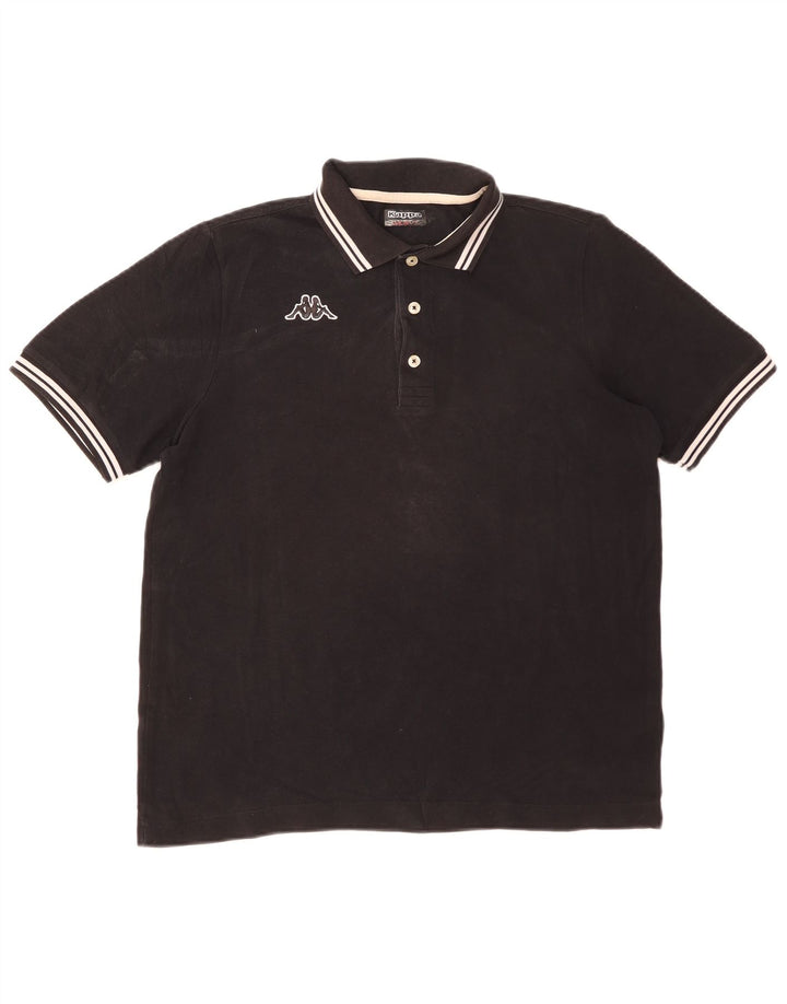Kappa Polo Hombre De Algodón A Rayas Negro Medio