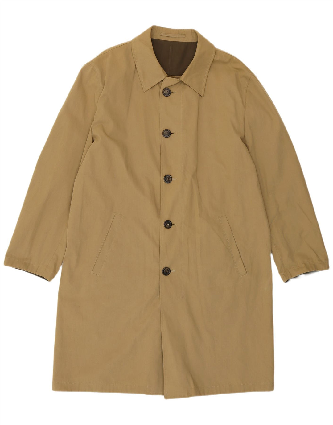 Ermenegildo Zegna Abrigo reversible suave para hombre IT 54 2XL Poliéster caqui