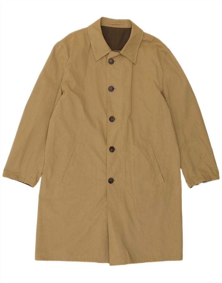 Ermenegildo Zegna Abrigo reversible suave para hombre IT 54 2XL Poliéster caqui