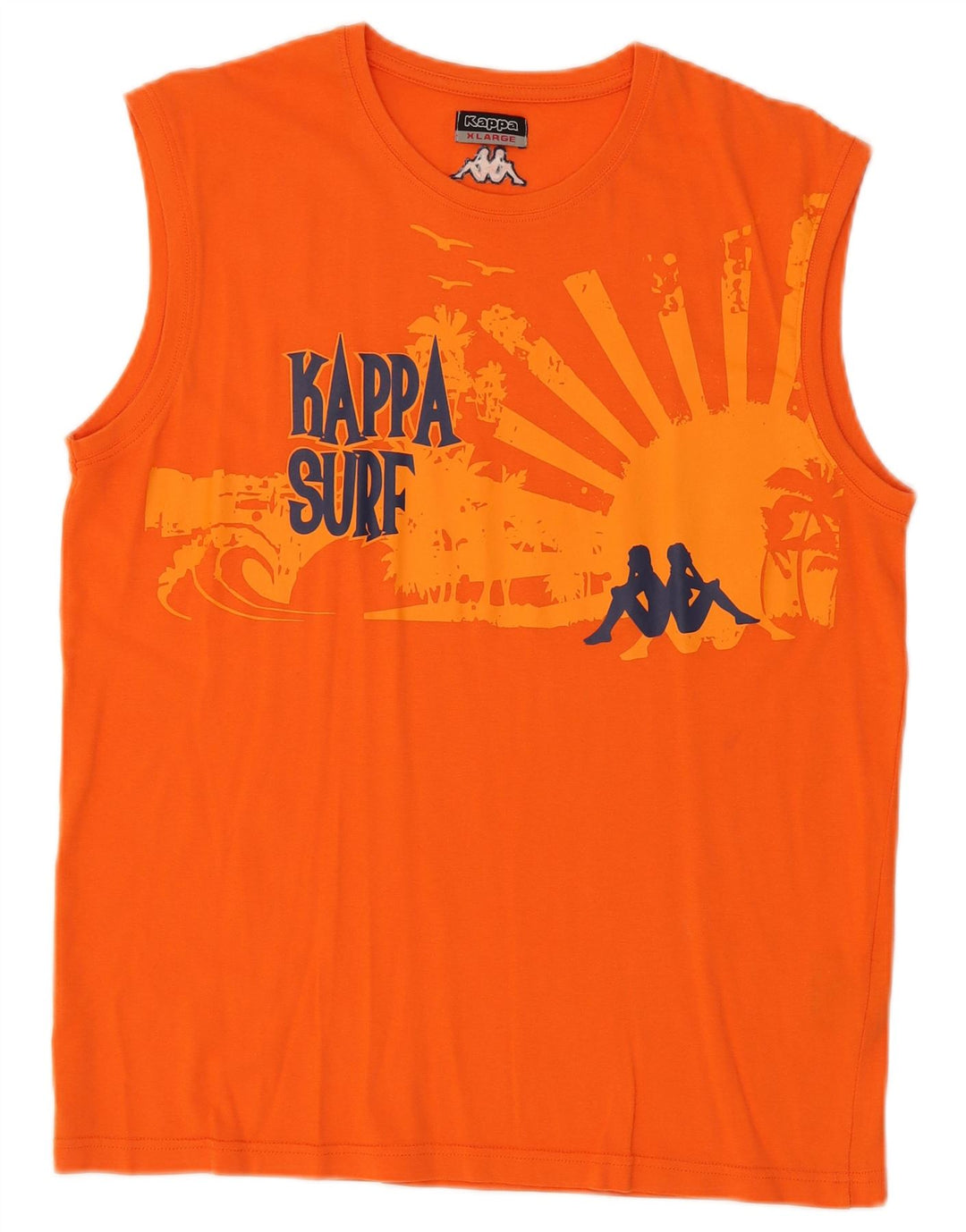Kappa Hombre Graphic Vest Top XL Naranja Algodón