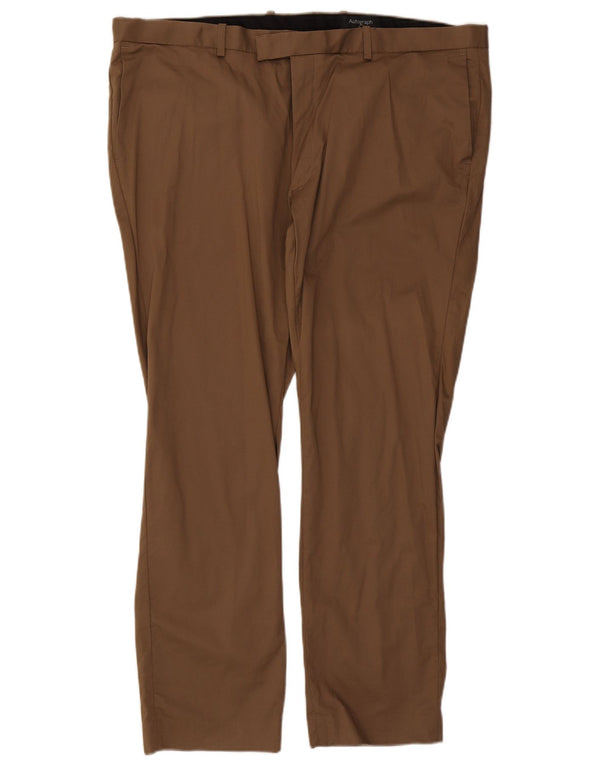 Marks & Spencer Pantalones de traje ajustados Autograph para hombre W44 L31 Algodón beige