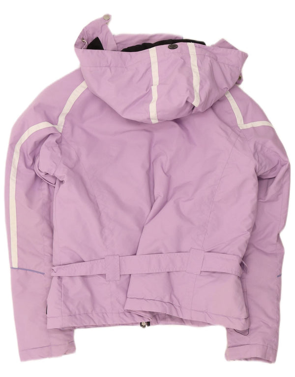 Brugi Chaqueta de esquí con capucha para mujer UK 46 Large Púrpura Colorblock Poliéster