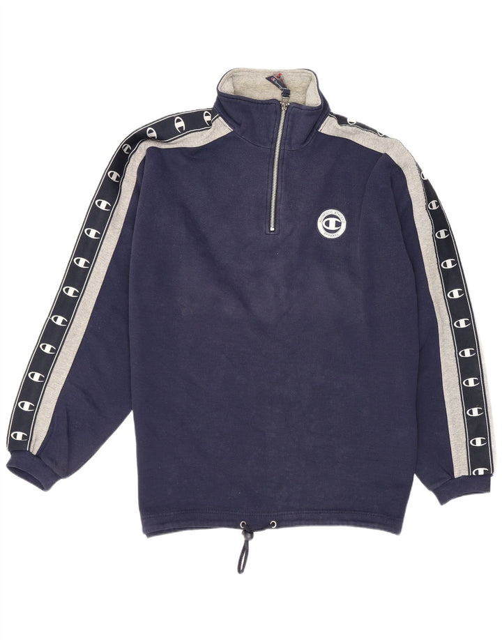 Champion Sudadera Con Estampado Gráfico Jumper Medium Azul Marino Colorblock