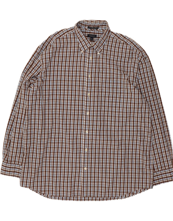 Gant Camisa Regular Fit Hombre 3XL Algodón A Cuadros Marrón