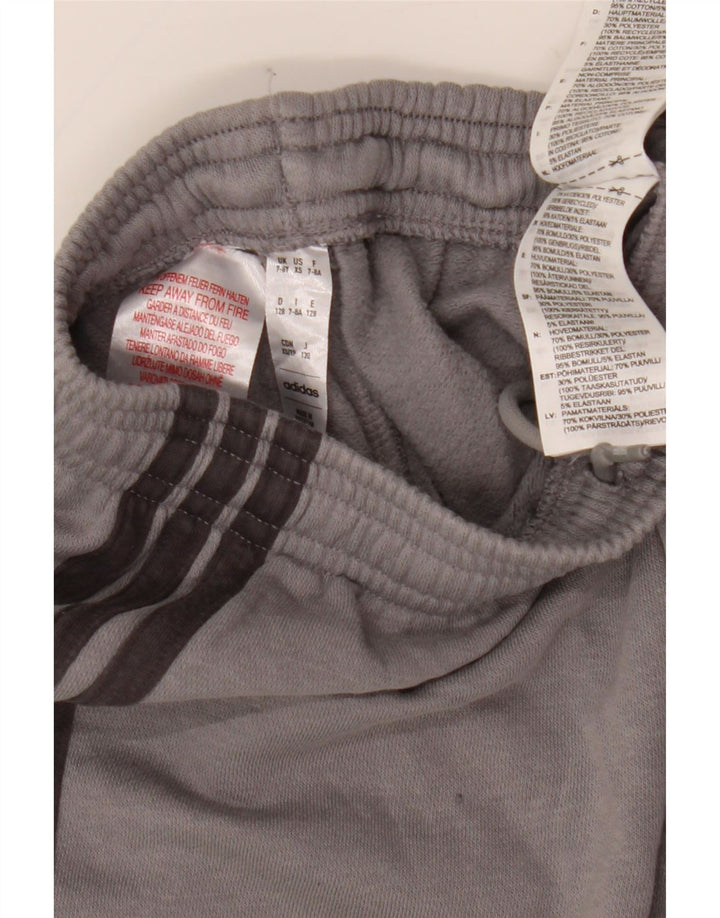 Adidas Pantalones de chándal para niño Joggers 7-8 años Gris Algodón