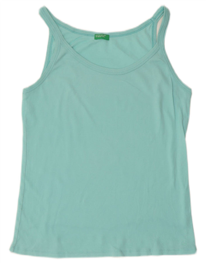 Benetton Top Camisola Mujer ES 40 Pequeño Turquesa