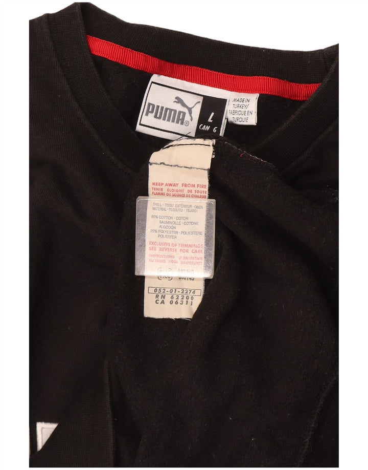 Puma Sudadera Gráfica para Hombre Jersey Grande De Algodón Negro