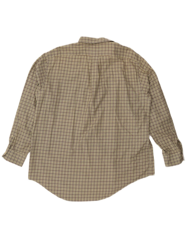 Camisa para hombre LANDS END 2XL Beige Check