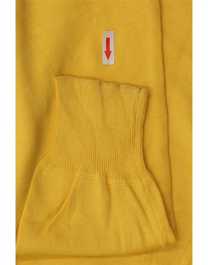 Sergio Tacchini - Jersey para hombre con cuello y cremallera, talla grande, algodón amarillo