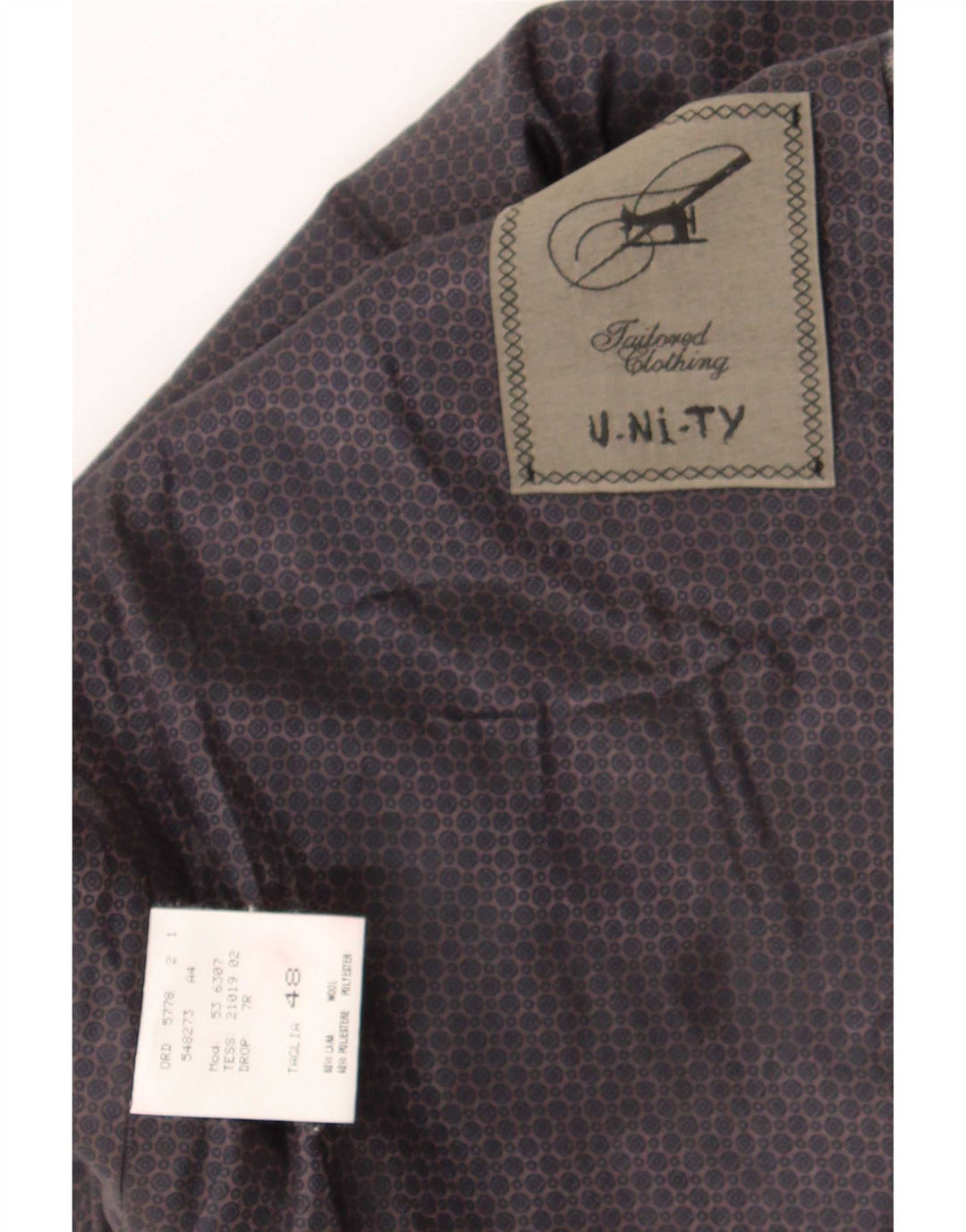 Chaleco vintage para hombre IT 48 Lana gris medio Gingham