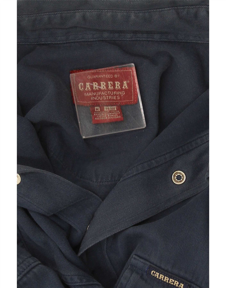 Carrera Camisa Vaquera Hombre Talla 39/40 Mediana Azul Marino Algodón