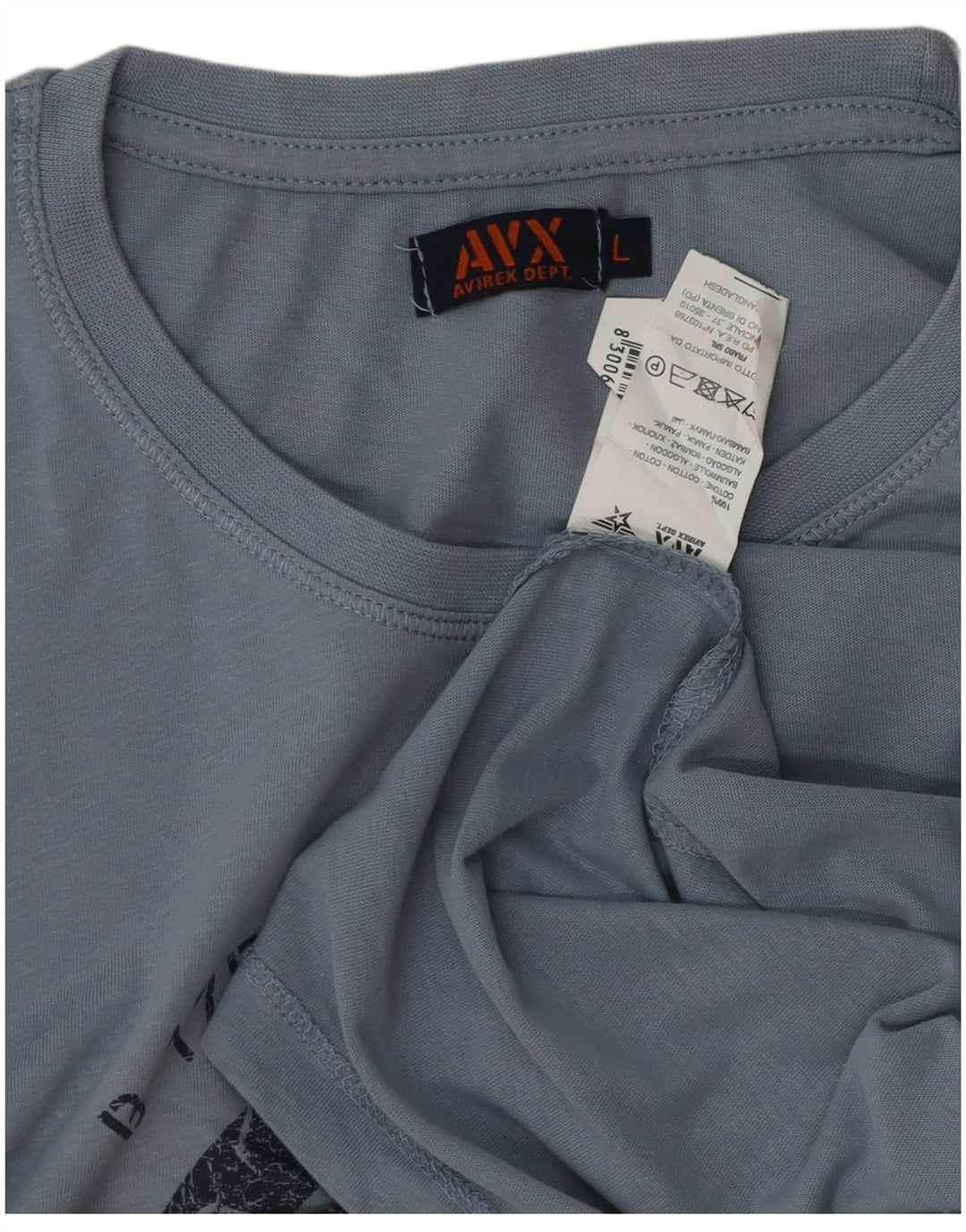 Avirex - Camiseta gráfica para hombre, talla grande, algodón azul