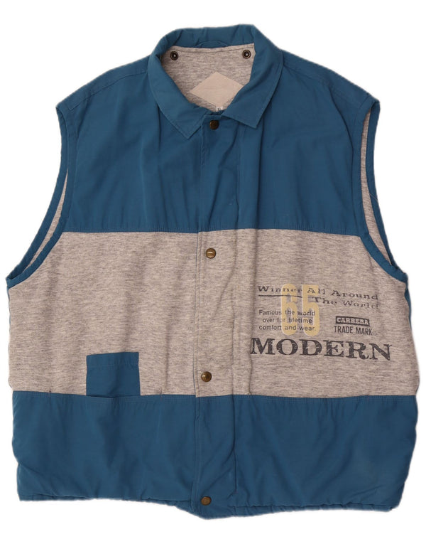 Chaleco gráfico Carrera para hombre ES 42 XL Poliéster con bloques de color azul