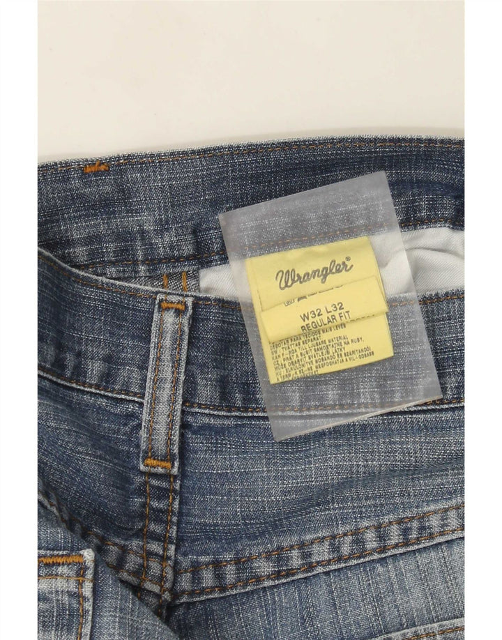 Wrangler Vaqueros rectos de corte regular para hombre W32 L32 Algodón azul