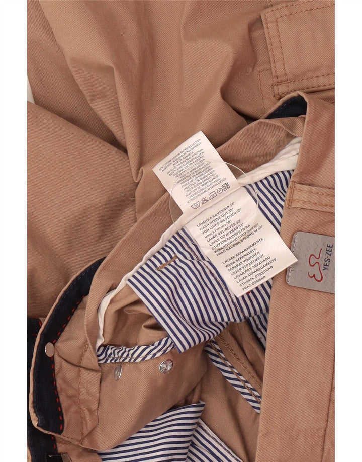 Yes Zee Pantalones cortos cargo para hombre W33 Algodón beige medio