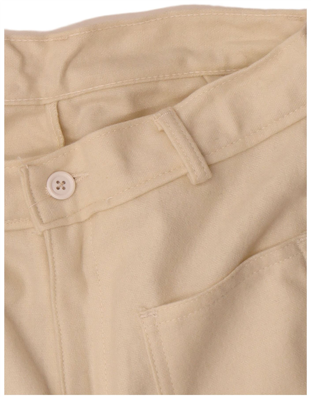 Pantalones casuales vintage con corte de bota para mujer W26 L32 Beige