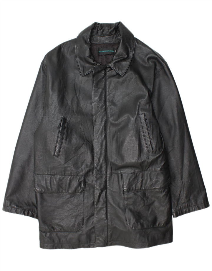 Metropolitan Chaqueta de cuero para hombre EU 54 2XL Cuero negro