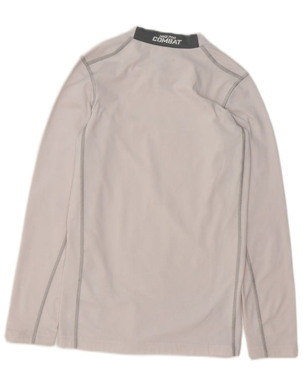 Nike Boys Dri Fit Top Manga Larga 13-14 Años XL Blanco Poliéster
