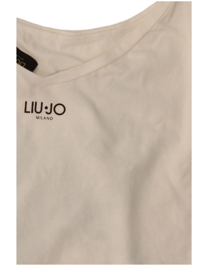 Liu Jo - Camiseta gráfica para mujer, talla 40, talla M, color blanco