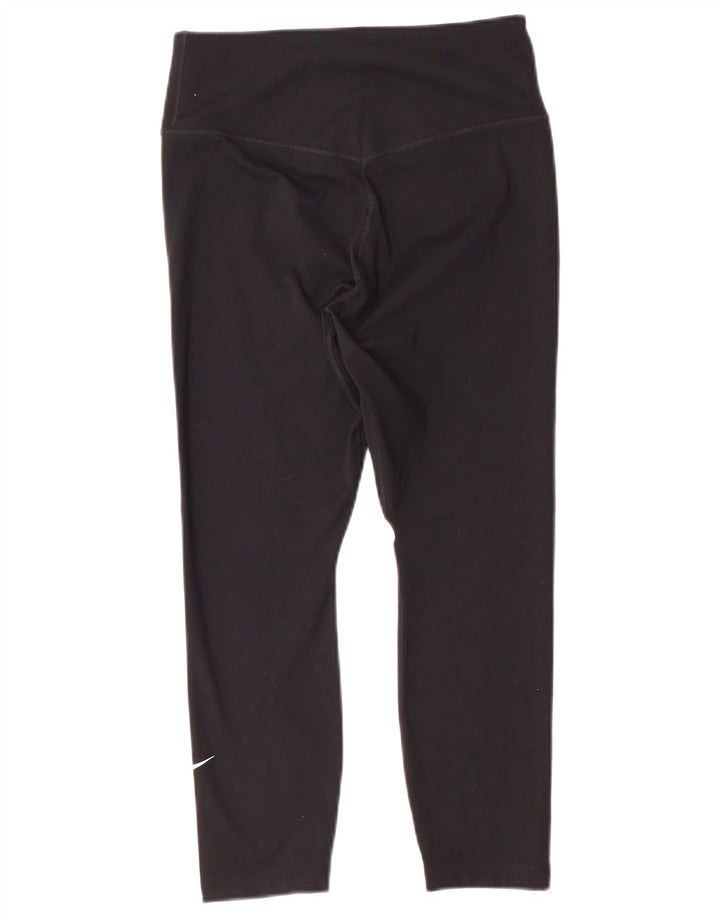 NIKE Leggings Capri Dri Fit para Mujer UK 8 Small Poliéster Negro