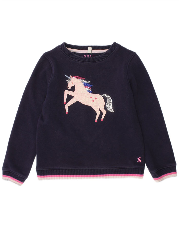 Joules Sudadera Niña Unicornio Jersey Jersey 7-8 Años Azul Marino Poliéster