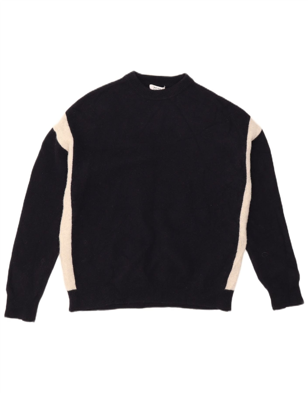 Jersey Reiss Hombre Con Cuello Redondo De Lana Color Block Azul Marino Medio